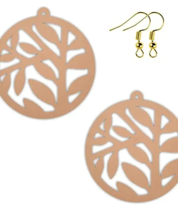 Round Design MDF Earring Base