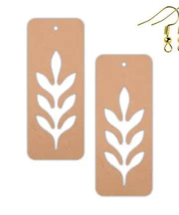 MDF Leaf Earring Bases