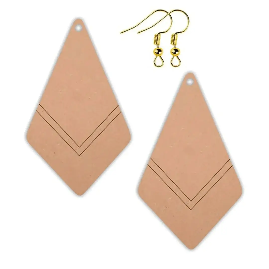 Geometric MDF Earring Base Geometric MDF Earring Base