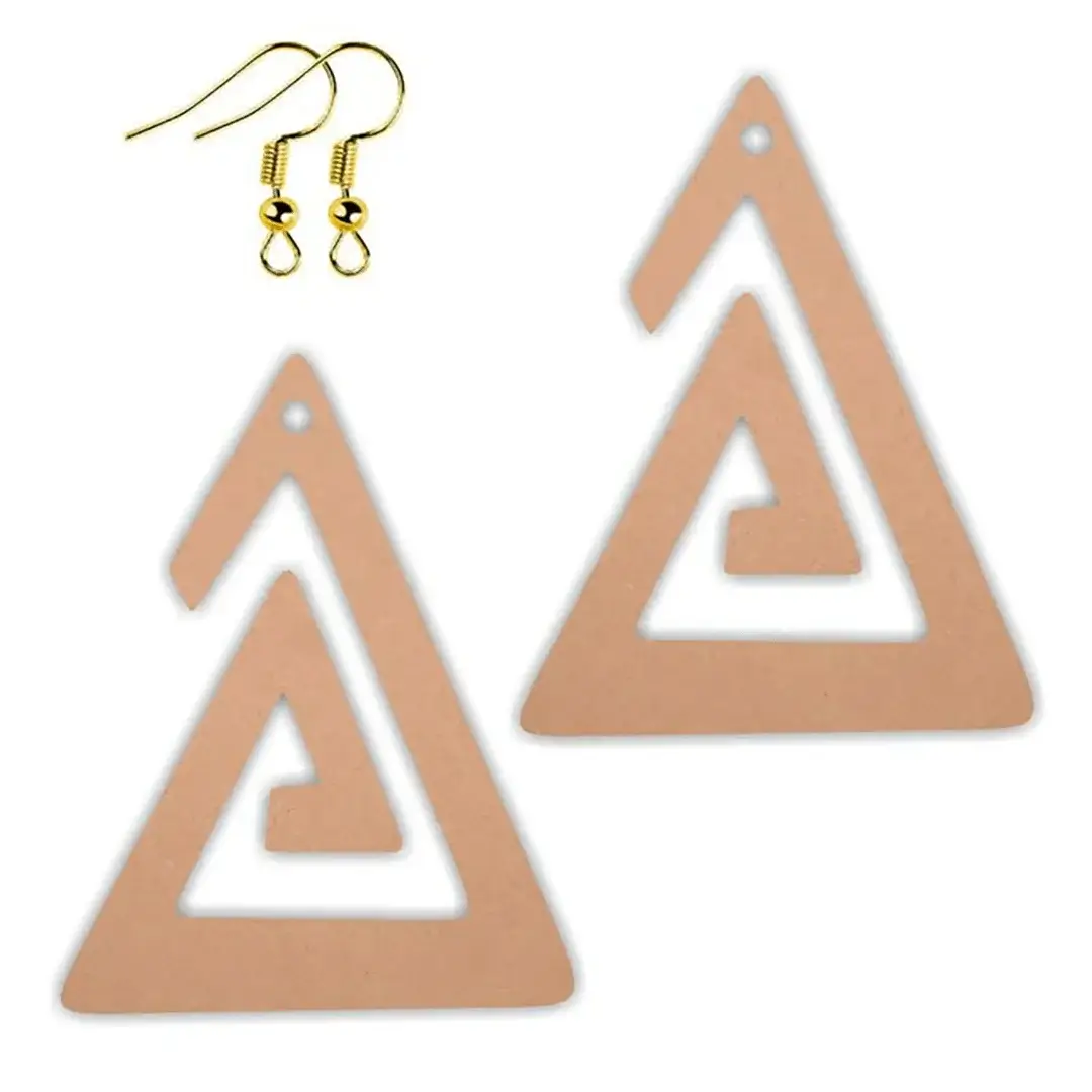 MDF Spiral DIY Earring Base MDF Spiral DIY Earring Base