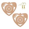Heart Shape Earring MDF Base Heart Shape Earring MDF Base