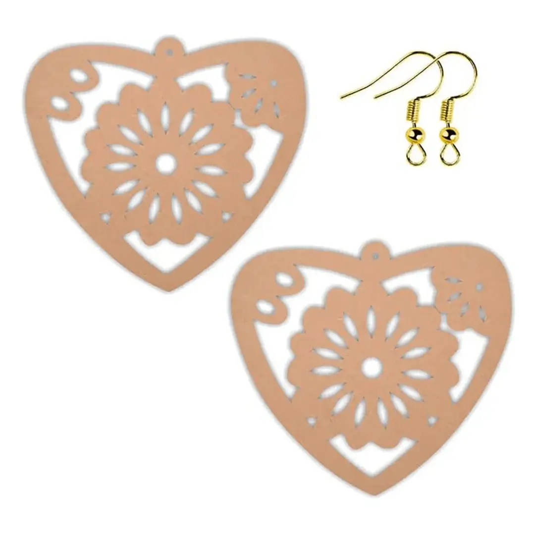 Heart Shape Earring MDF Base Heart Shape Earring MDF Base