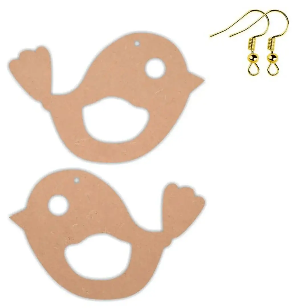 MDF Bird Earring Base MDF Bird Earring Base