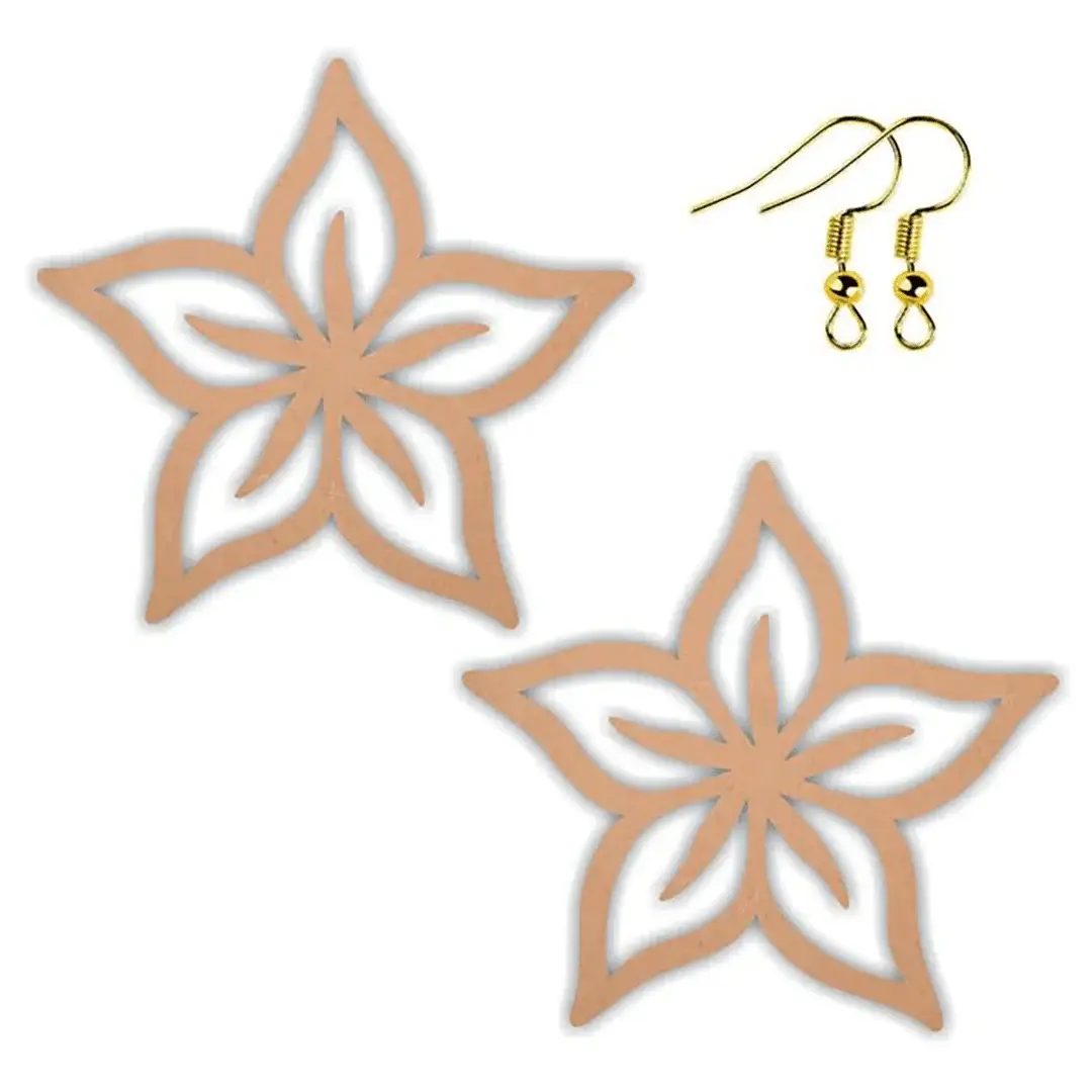 MDF Flower Shape Earring Base MDF Flower Shape Earring Base