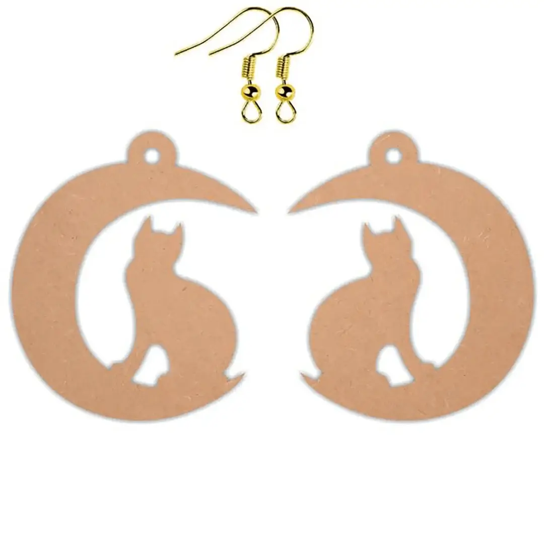 MDF Moon Shape Earring MDF Moon Shape Earring