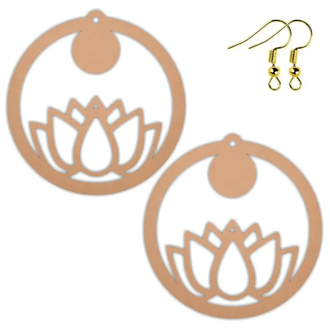 MDF Lotus DIY Earring MDF Lotus DIY Earring