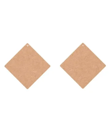 MDF Rhombus Earring Design