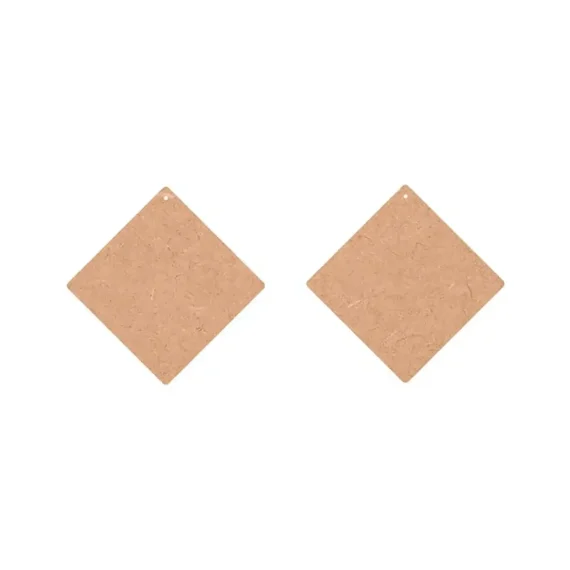 MDF Rhombus Earring Design