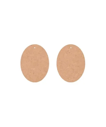 Blank Oval Shape MDF Earring