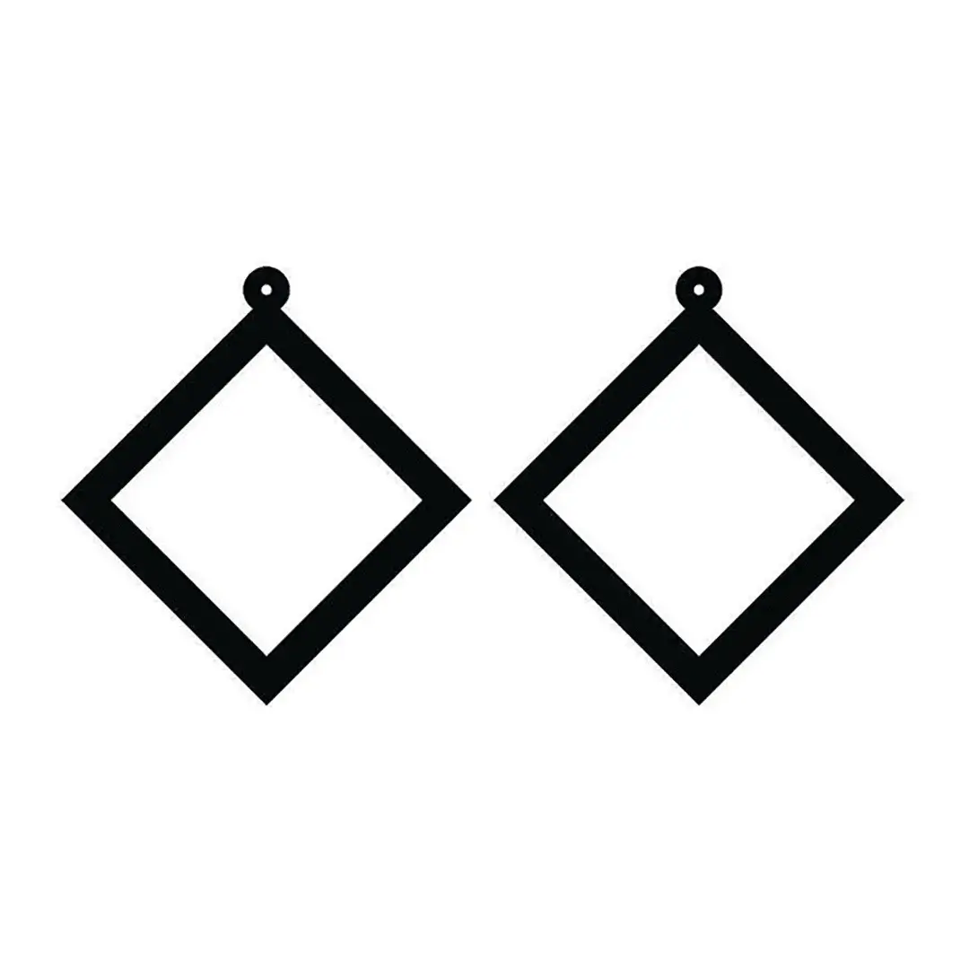 MDF Macrame Geomatric Earring MDF Macrame Geomatric Earring
