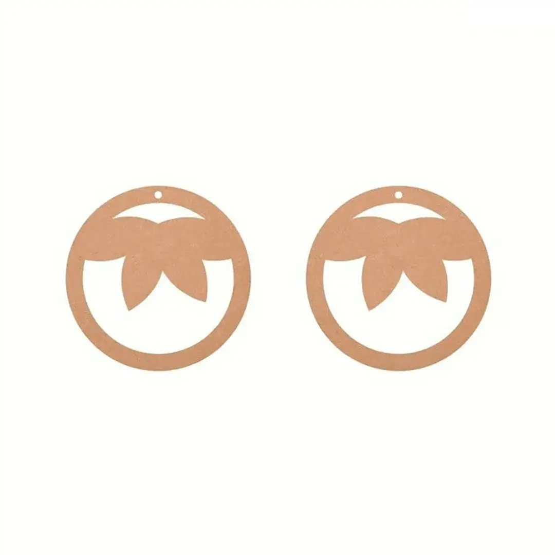 Round Ring MDF Earring Round Ring MDF Earring