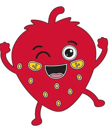 MDF Strawberry Fridge Magnet