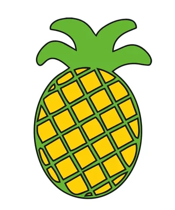 MDF Pineapple Fridge Magnet