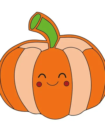 MDF pumpkin Fridge Magnet
