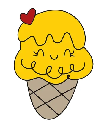 MDF Ice-Cream Fridge Magnet