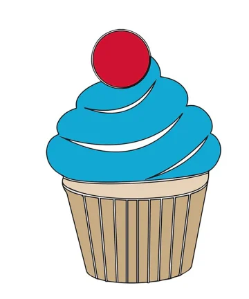 MDF Cup Cake Fridge Magnet