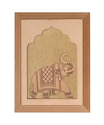 MDF Elephant Designer Plain Jharokha