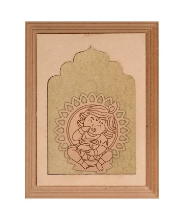 DIY Baby Krishna Designer MDF Plain Jharokha