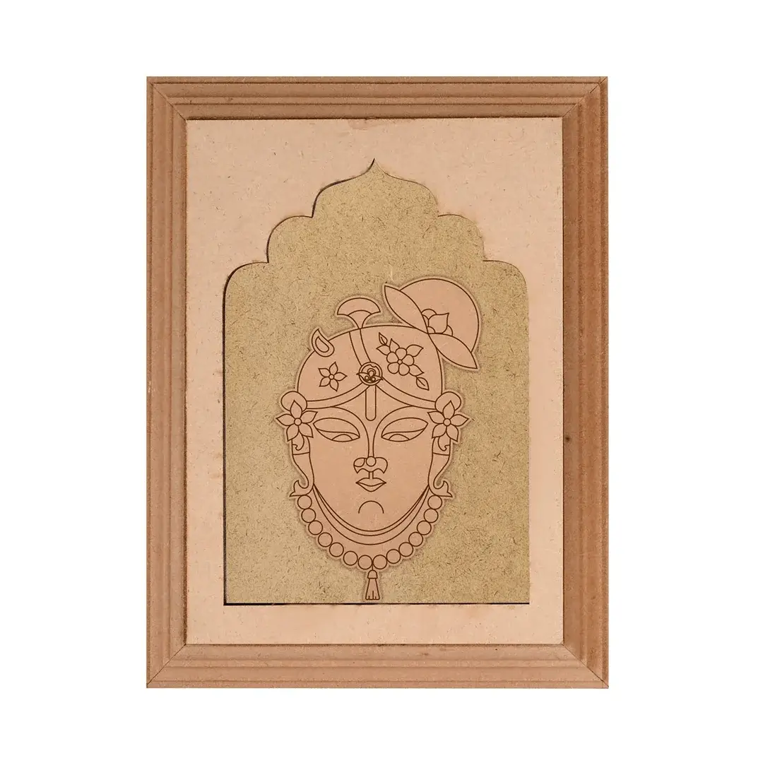 DIY Shree Nathji Designer MDF Plain Jharokha