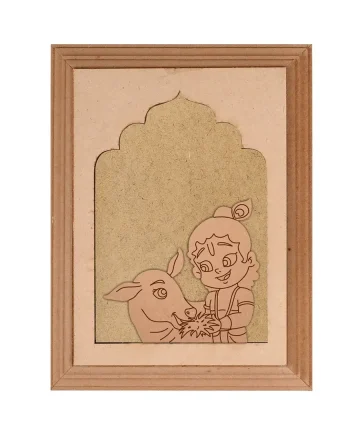 Krishna Designer MDF Plain Jharokha
