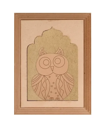 DIY Owl Designer MDF Plain Jharokha