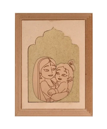 Baby Krishna Designer MDF Cutout Jharokha