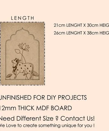 Beautiful Lotus Cow Pre Marked Jharokha