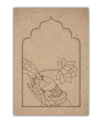 Lotus in Hand Pre Marked Jharokha