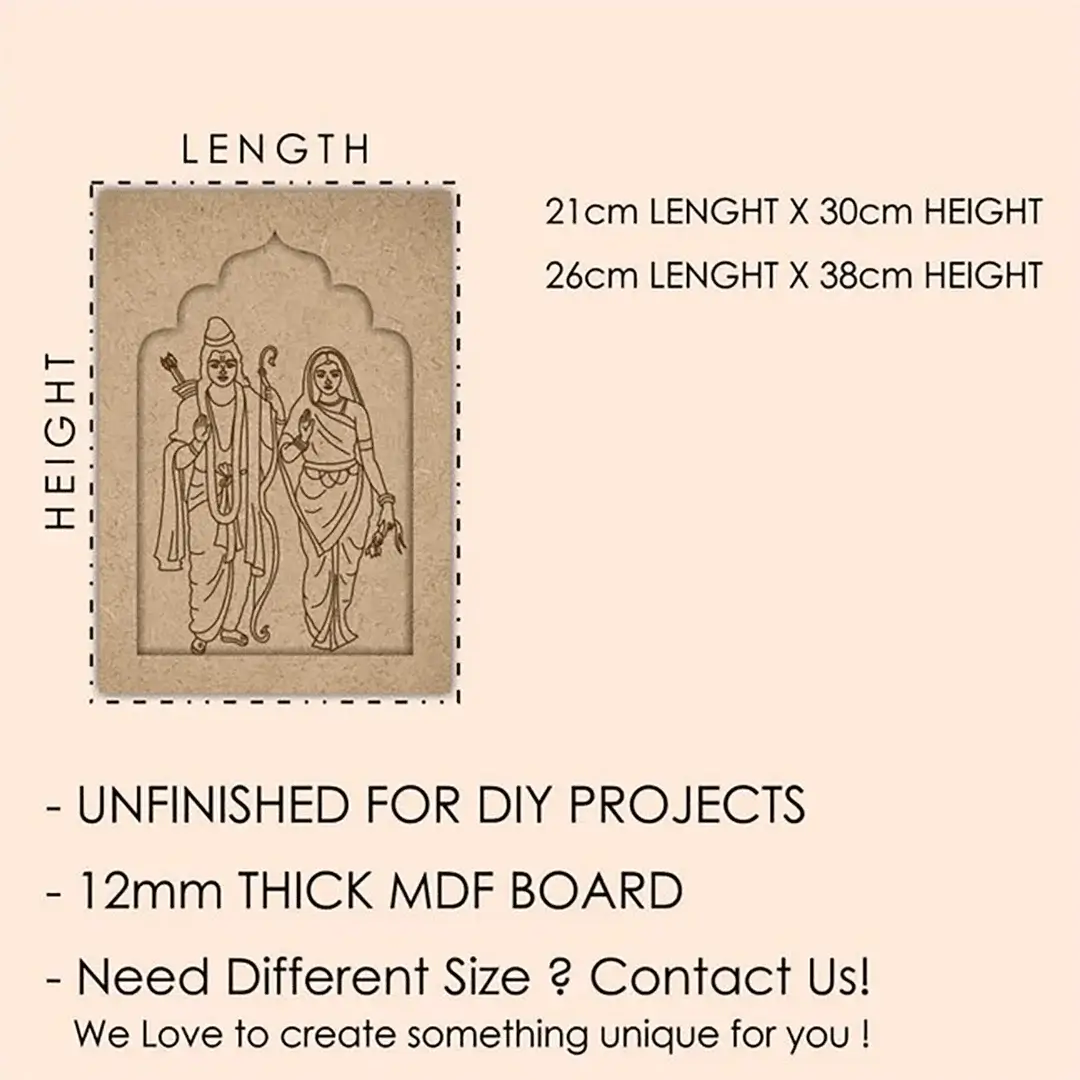 Ram Sita Pre Marked Jharokha Base