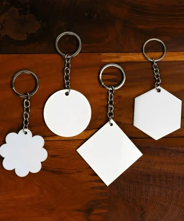 Geometric Shape Acrylic Keychain Base