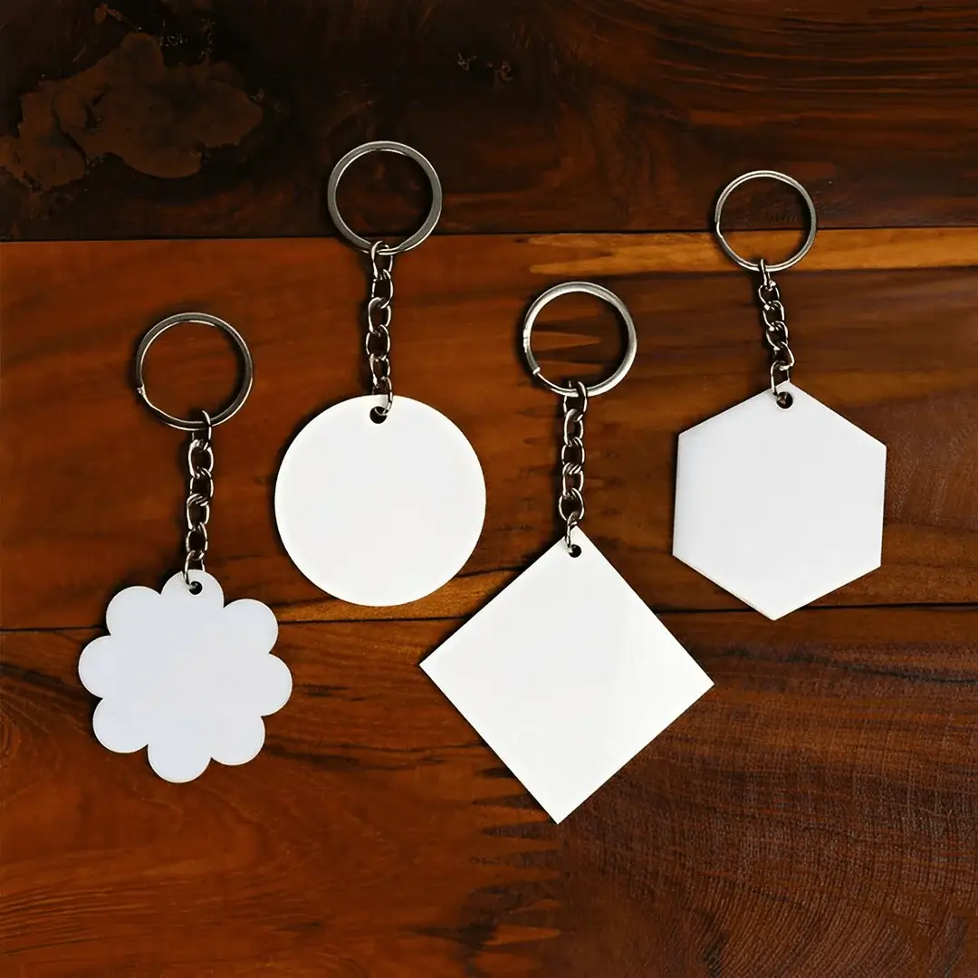 Geometric Shape Acrylic Keychain Base Geometric Shape Acrylic Keychain Base