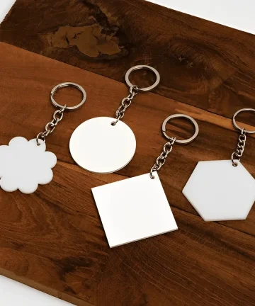 Geometric Shape Acrylic Keychain Base