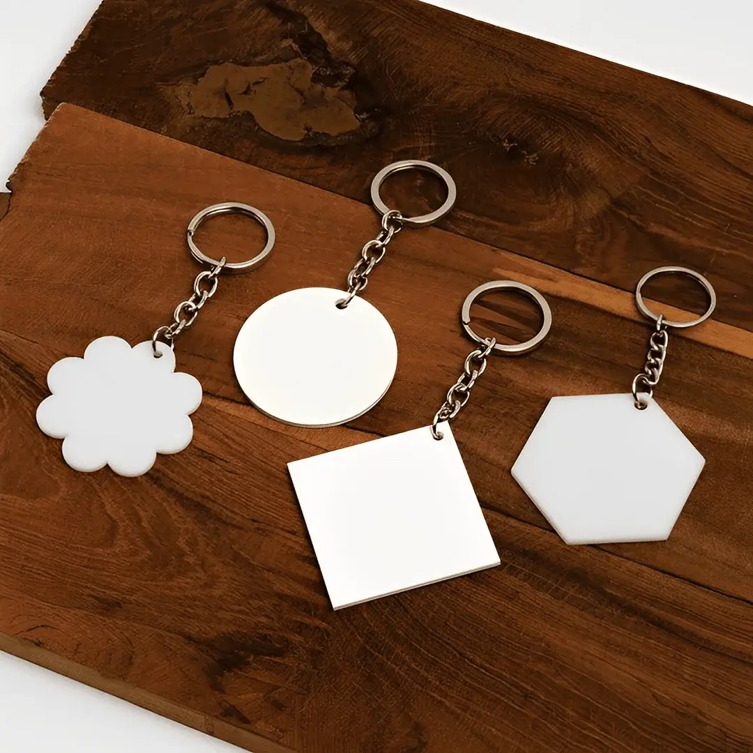 Geometric Shape Acrylic Keychain Base Geometric Shape Acrylic Keychain Base