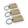 Rectangle Shape Wooden Keychain