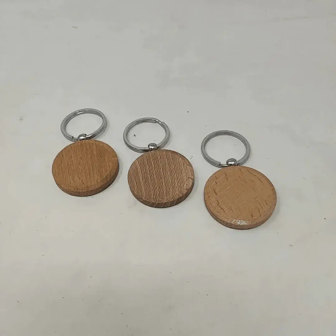 Round Shape Wooden Keychain Round Shape Wooden Keychain