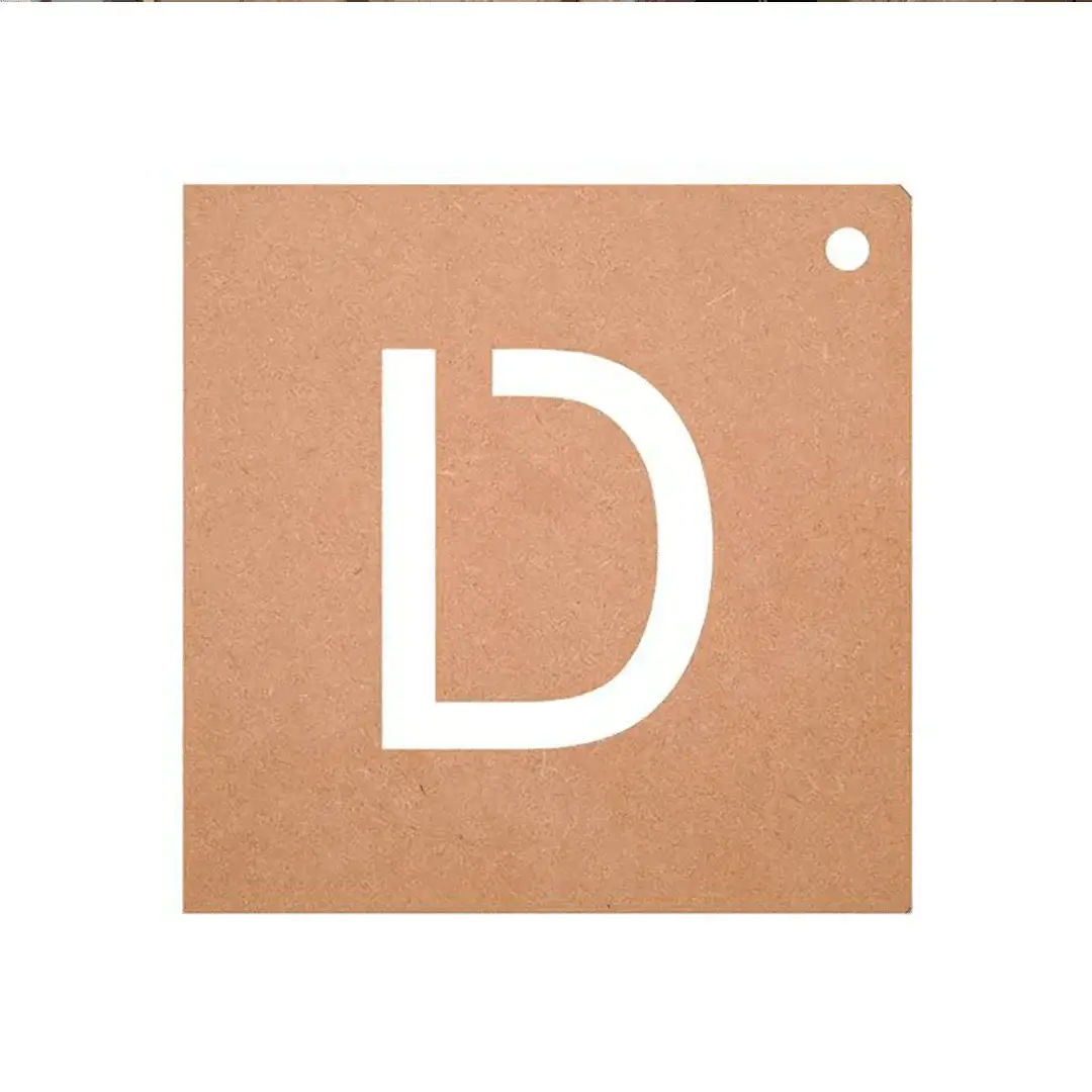 Alphabet Cutout MDF Keychain Alphabet Cutout MDF Keychain