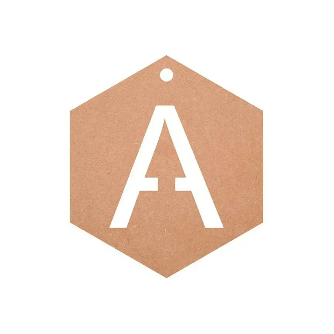 Alphabet Cutout MDF Keychain Alphabet Cutout MDF Keychain