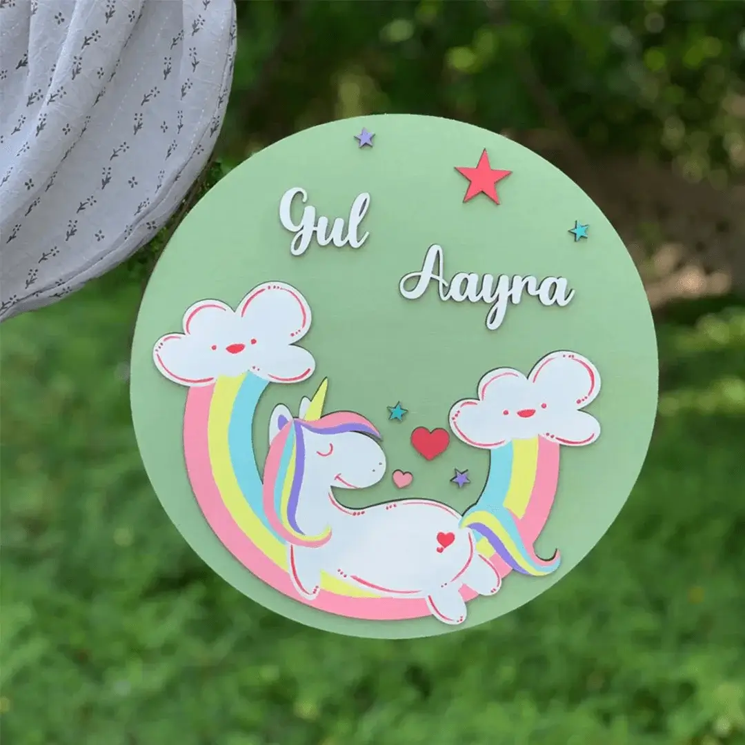 Unicorn Theme Name Plat