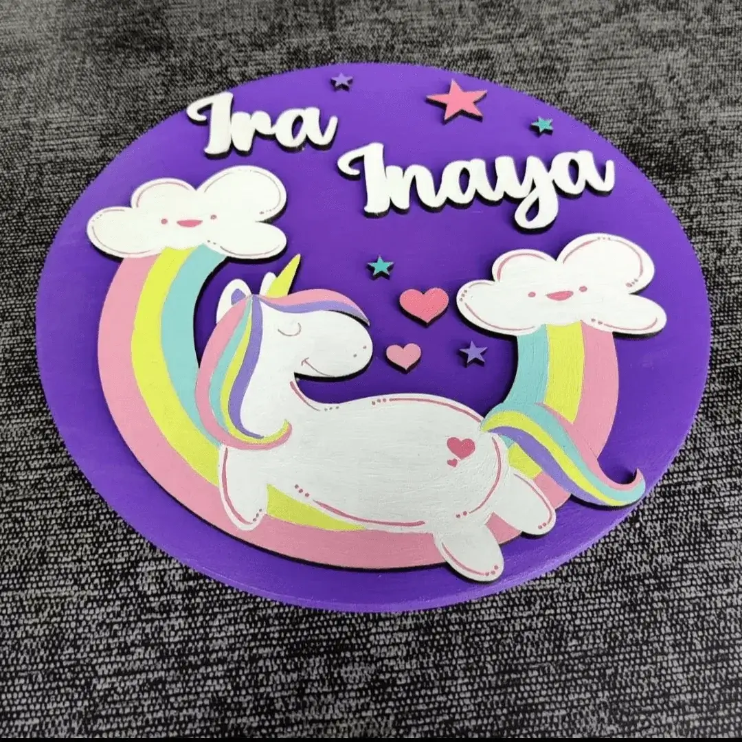 Unicorn Theme Name Plat
