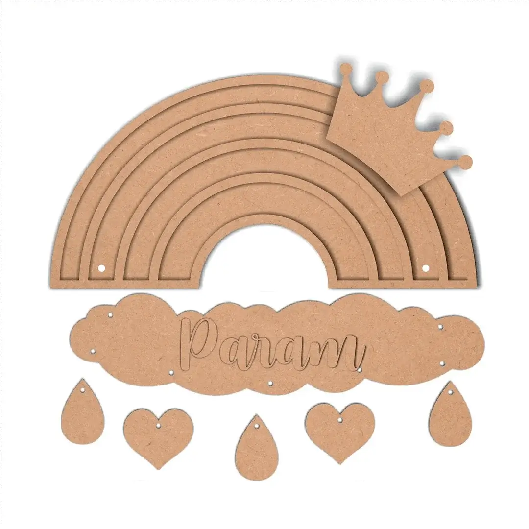 Rainbow and Cloud Name Plate