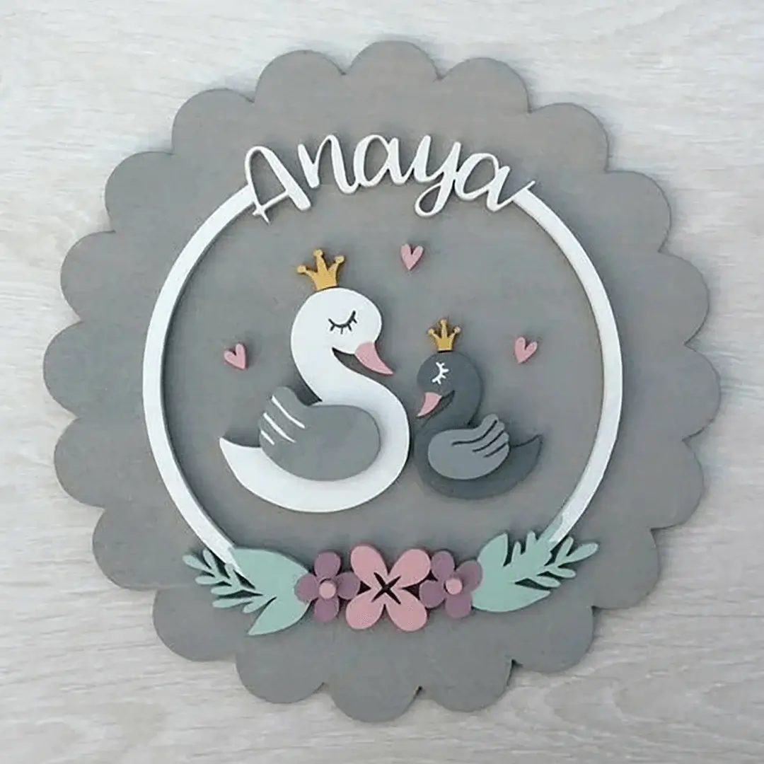 Kids Flower Base Nameplate