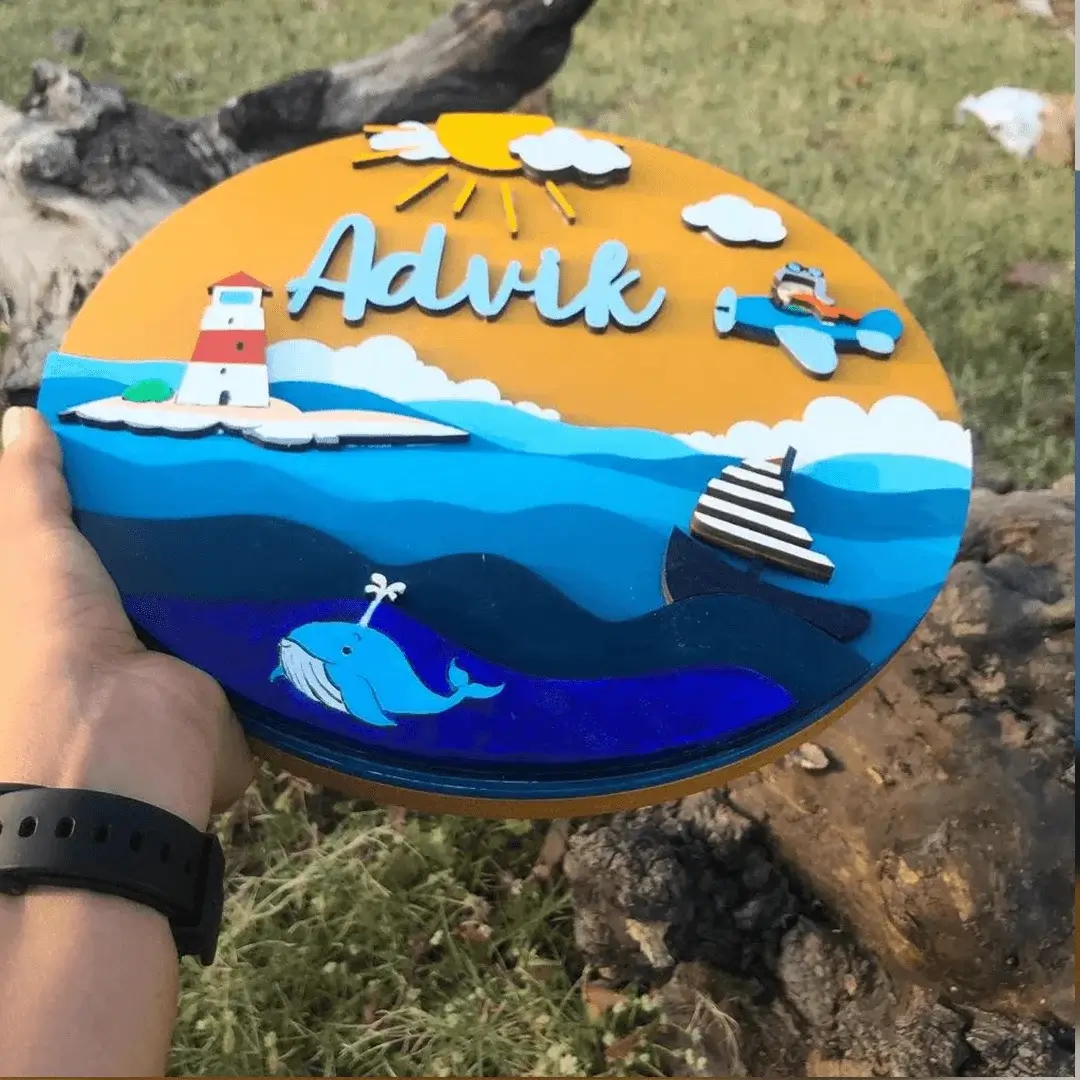 Kids Seashore Theme Nameplate
