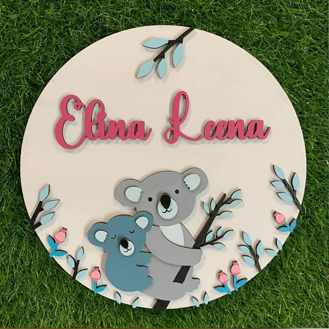 Kids Bear Theme Nameplate