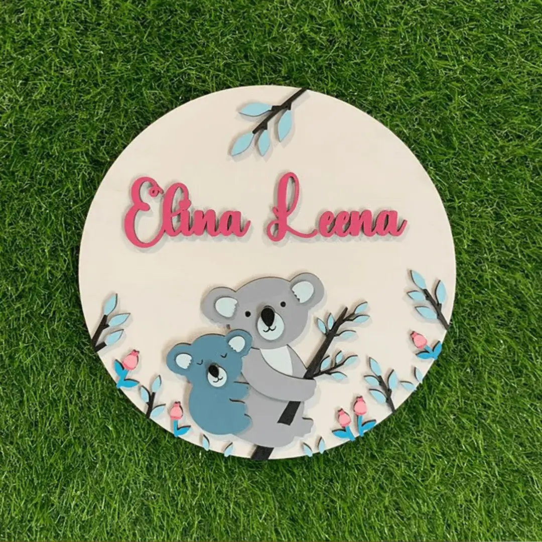 Kids Bear Theme Nameplate