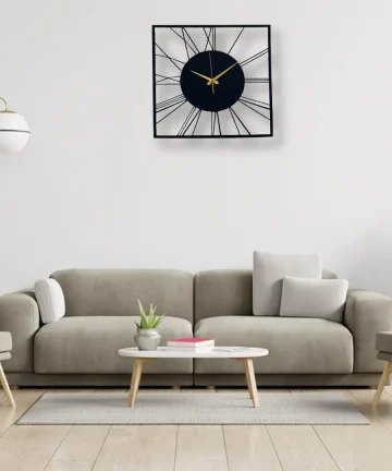 Square Metal Wall Clock