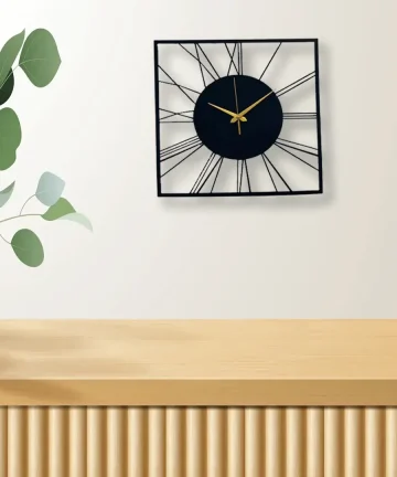Square Metal Wall Clock