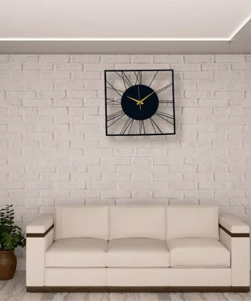 Square Metal Wall Clock