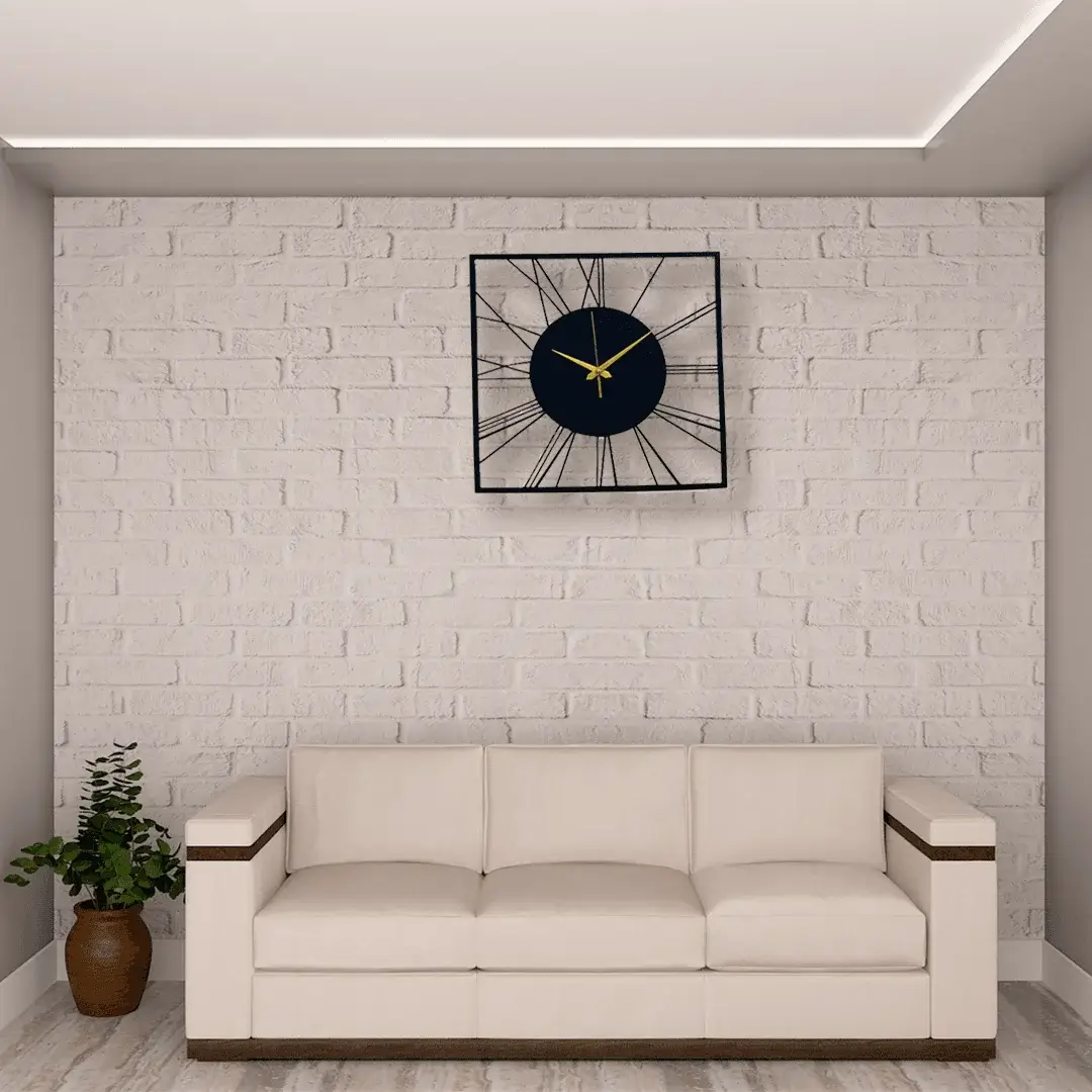 Square Metal Wall Clock