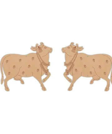 MDF Pichwai Cow Cutout