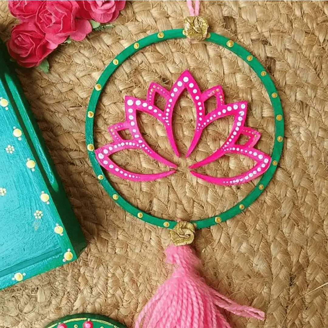 MDF Lotus Mandala Wall Hanging